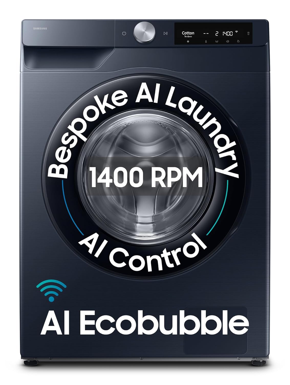 Samsung 12 kg, 5star, AI Control, AI Ecobubble, Super Speed, Wi-Fi, Hygiene Steam with Inbuilt Heater.