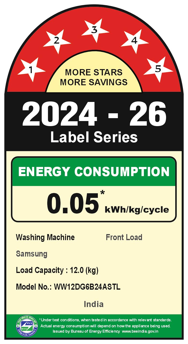 Samsung 12 kg, 5star, AI Control, AI Ecobubble, Super Speed, Wi-Fi, Hygiene Steam with Inbuilt Heater. - Image 3